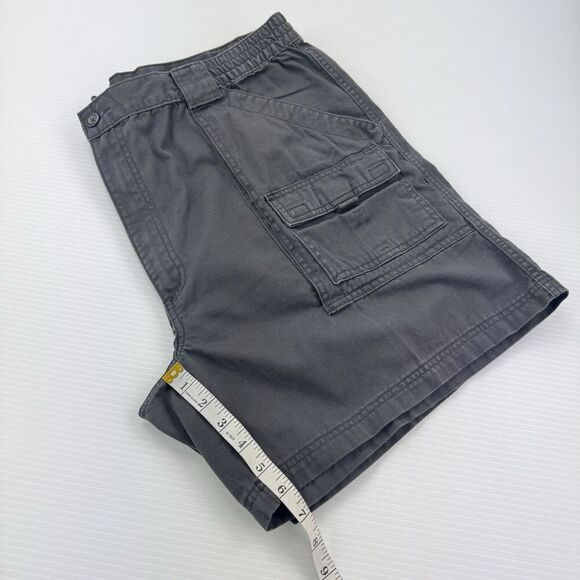 St John’s Bay Men’s Cargo Shorts Size 44 Gray Utility Pockets 100% Cotton - Picture 6 of 7